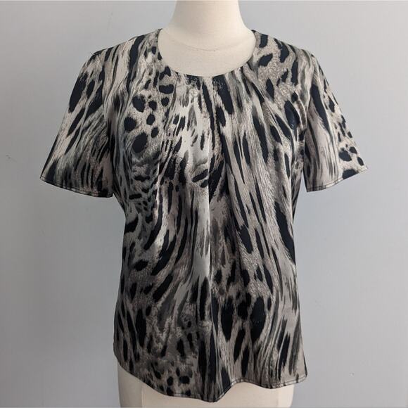 Women's Basler Silky Leopard Top Size 38 Approx Size 8 - Picture 1 of 6
